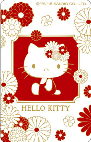 HELLO KITTY和風悠遊卡-白淨清雅