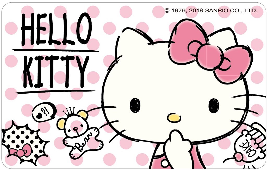HELLO KITTY悠遊卡-透明卡漫畫風