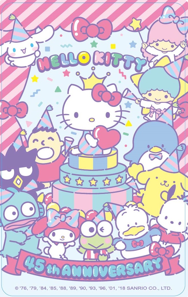 HELLO KITTY 45TH紀念悠遊卡-生日快樂