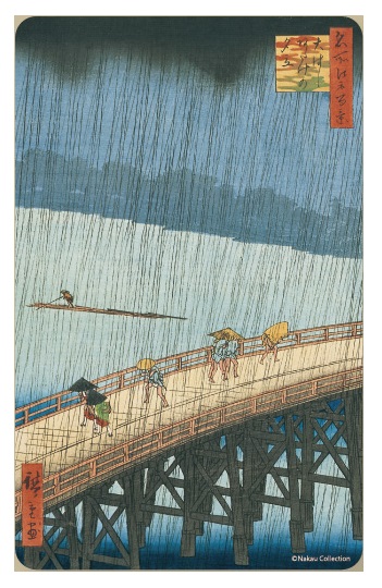 浮世繪大師悠遊卡-葛飾北齋 大橋驟雨