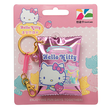 三麗鷗軟糖造型卡-HELLO KITTY-草莓(B)