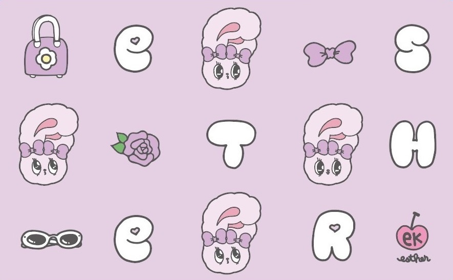 Esther Bunny SuperCard悠遊卡-love bunny(紫)