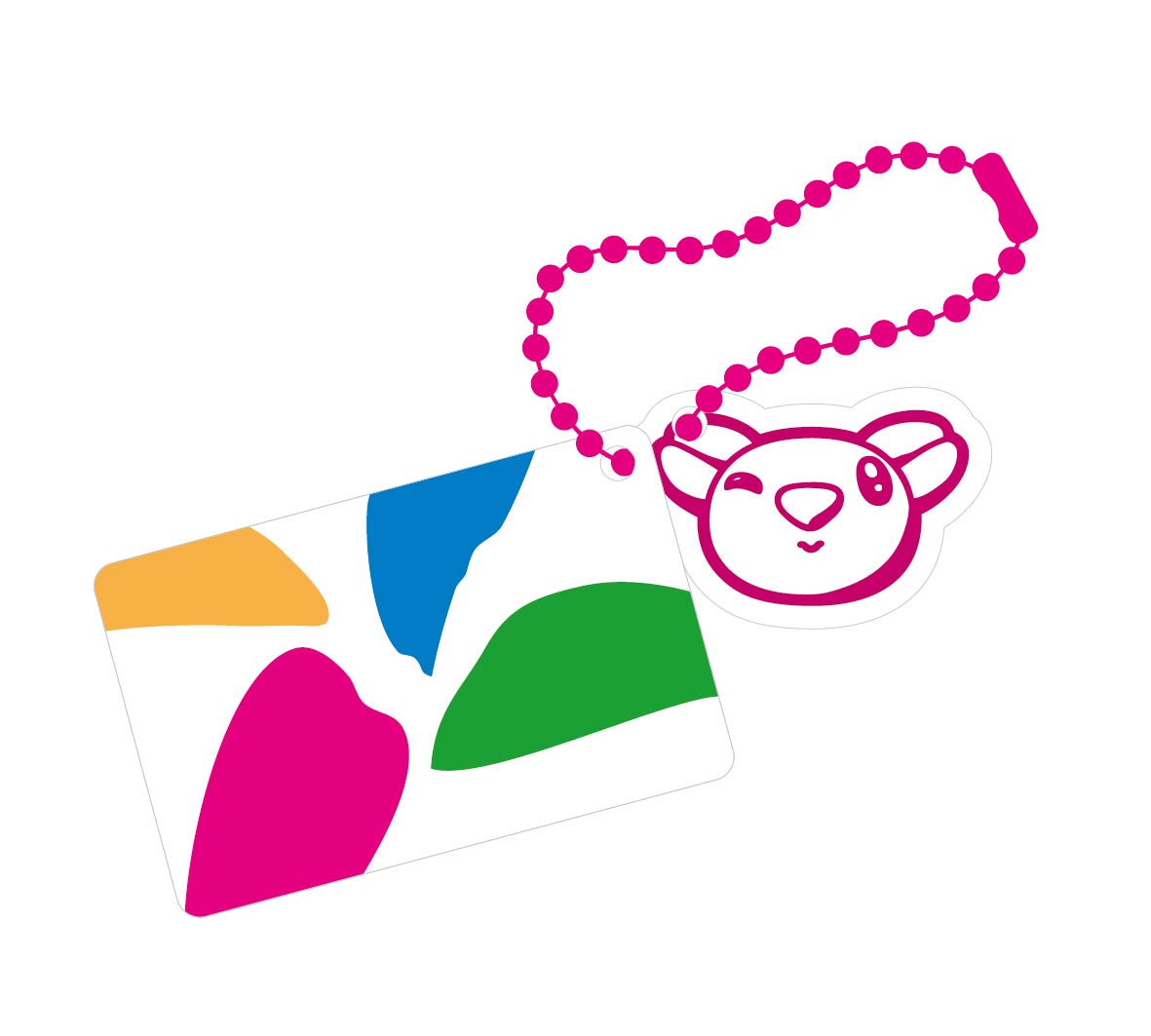 經典LOGO SuperCard造型悠遊卡-桃