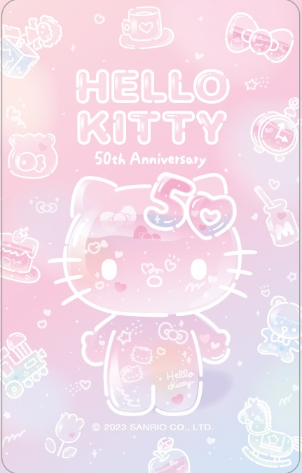 HELLO KITTY50TH悠遊卡-clear pink