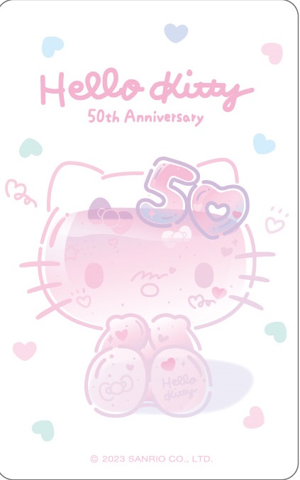HELLO KITTY50TH悠遊卡-clear heart