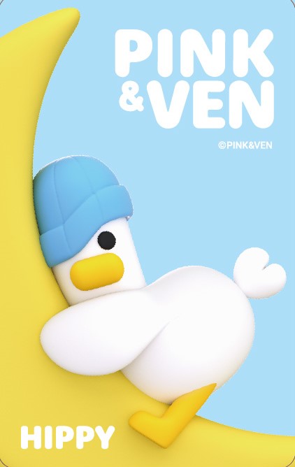 PINK & VEN悠遊卡-HIPPY(透明卡)