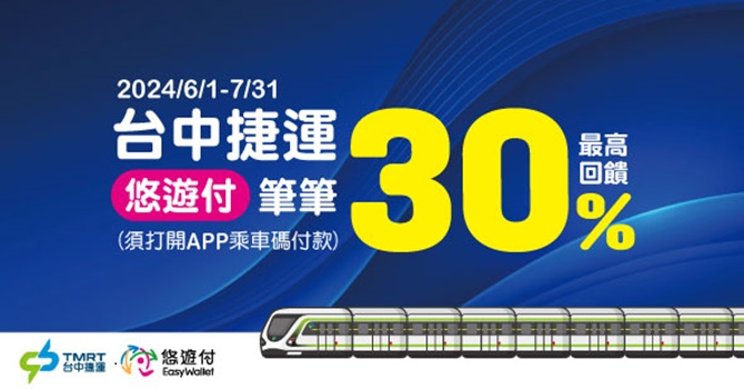 悠遊付乘車碼可以進中捷了 每趟最高享30%回饋金