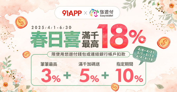 兒童節快樂! 悠遊付瘋狂送最高100%回饋金