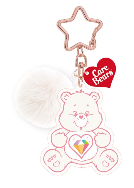 Care Bears毛球造型悠遊卡-Sparkle Heart Bear (米白)
