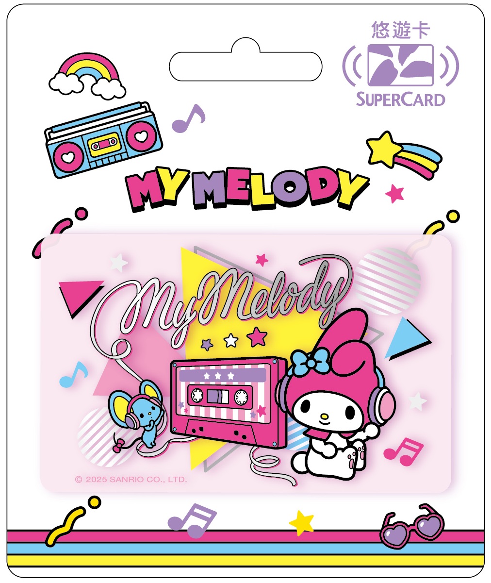 三麗鷗街頭音樂SUPERCARD悠遊卡-美樂蒂(透明) 