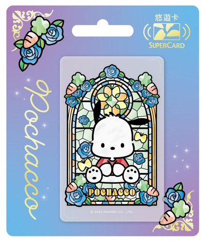 三麗鷗彩繪玻璃SUPERCARD悠遊卡-帕恰狗