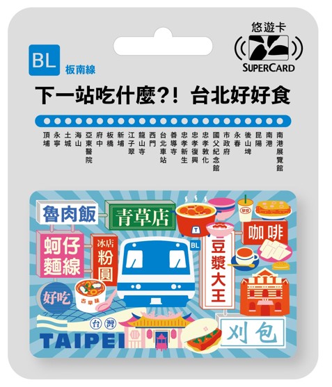 搭捷運吃美食Supercard悠遊卡-板南線
