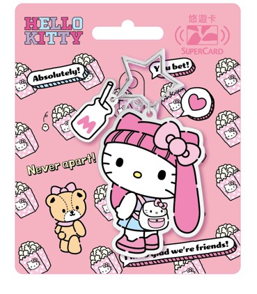 Hello Kitty Pop style Supercard造型悠遊卡-日系風