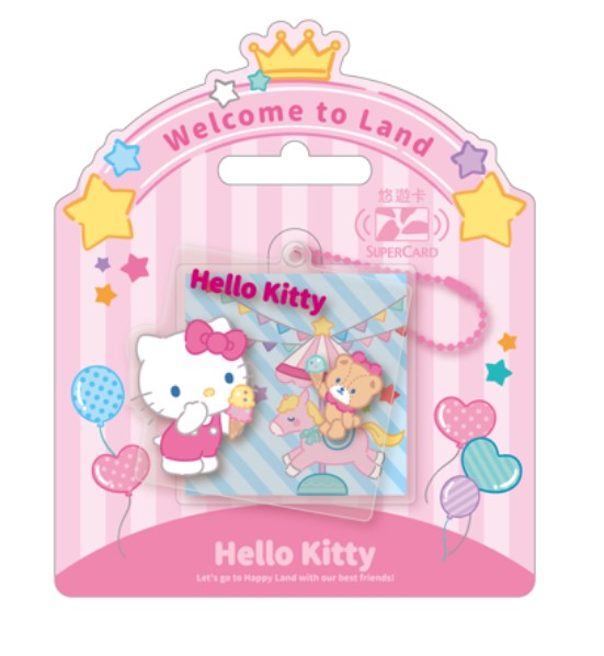 三麗鷗夢幻遊樂園Supercard雙層造型悠遊卡-Hello Kitty