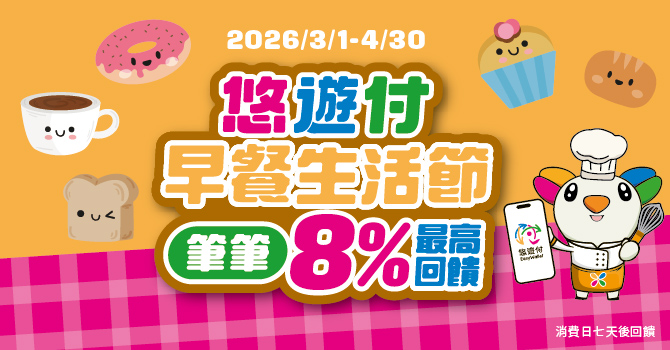 吃早餐賺8%! 悠遊付「早餐生活節」登場