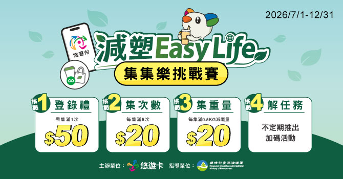 「減塑Easy Life」續力再出發！第二波「集集樂挑戰賽」7月1日登場