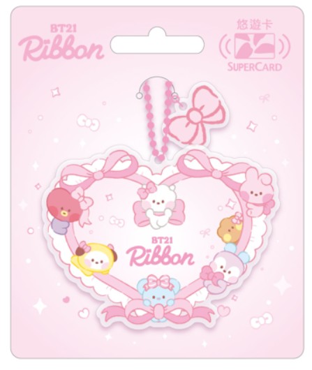 BT21 壓克力SuperCard造型悠遊卡-Ribbon 