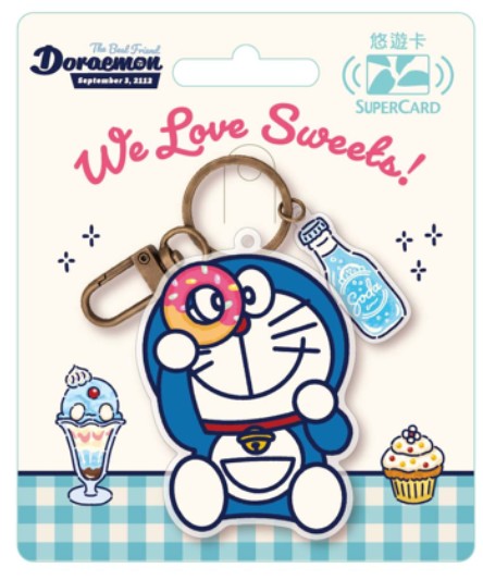 哆啦A夢 甜甜圈系列Supercard造型悠遊卡-donut