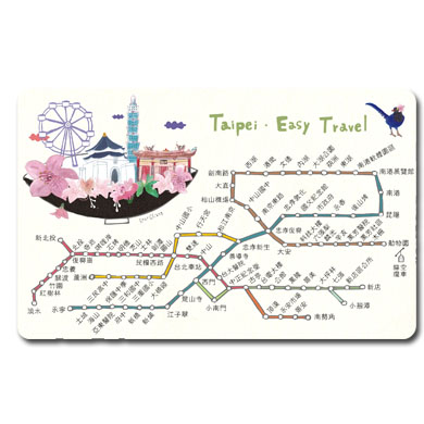 台北捷運路線圖悠遊卡