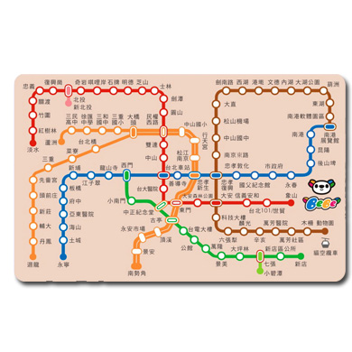 NEW台北捷運路線圖悠遊卡-氣質粉