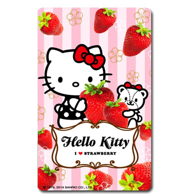 HELLO KITTY草莓季悠遊卡-HELLO STRAWBERRY